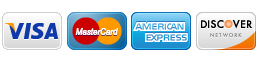 Visa, Mastercard, American Express, and Discover